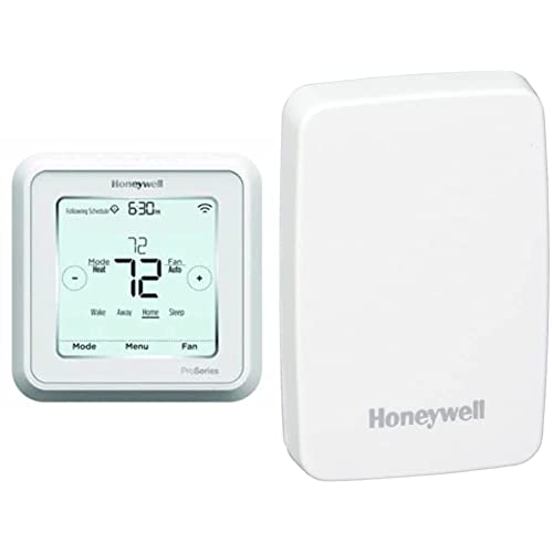 Honeywell TH6220WF2006/U Lyric T6 Pro Wi-Fi Programmable Thermostat with Stages Up to 2 Heat/1 Cool Heat Pump or 2 Heat/2 Cool Conventional, White & Thermostat Remote Sensor