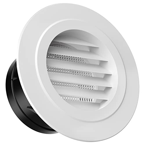 Hon&Guan 4 Inch Round Soffit Vent Cover with Fly Screen
