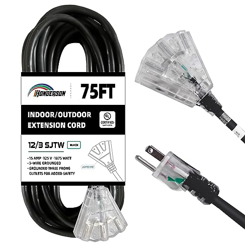 HONO 75FT Lighted Outdoor Extension Cord