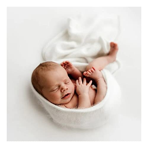 White Jersey Knit Fabric Newborn Photography Backdrop