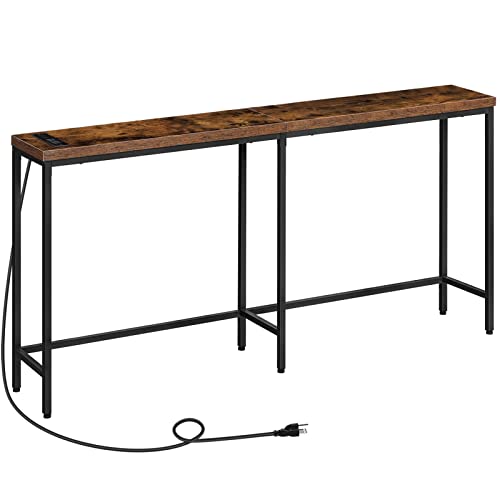 HOOBRO 70.9 Inches Console Table with Power Outlets and USB Ports