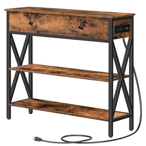 HOOBRO Console Table with Outlets and USB Ports: A Multifunctional Storage Solution