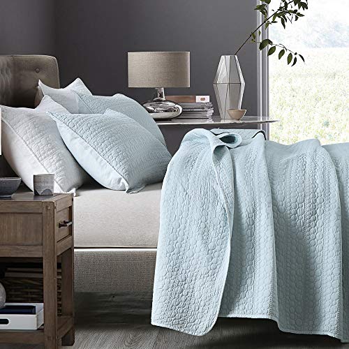 HORIMOTE HOME Quilt Set - Aqua Blue Geometric Bedspread