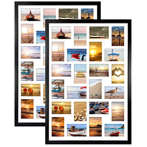 HORLIMER 4x6 Picture Frames Collage with 24 Openings
