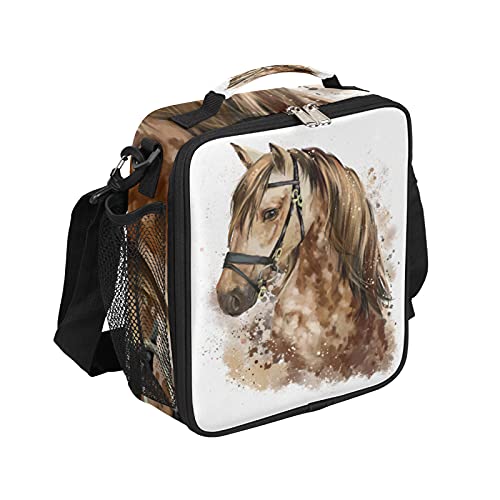 Horse Lunch Box for Kids - Waterproof Insulated Cooler Tote