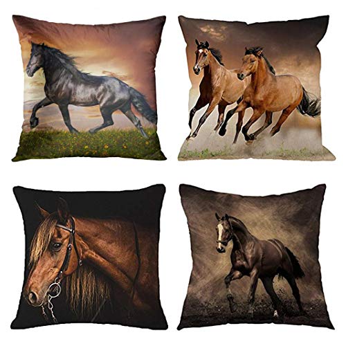 Horse Running Waist Decorative Pillow Covers