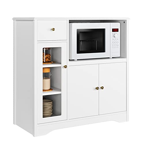HORSTORS Kitchen Microwave Cabinet