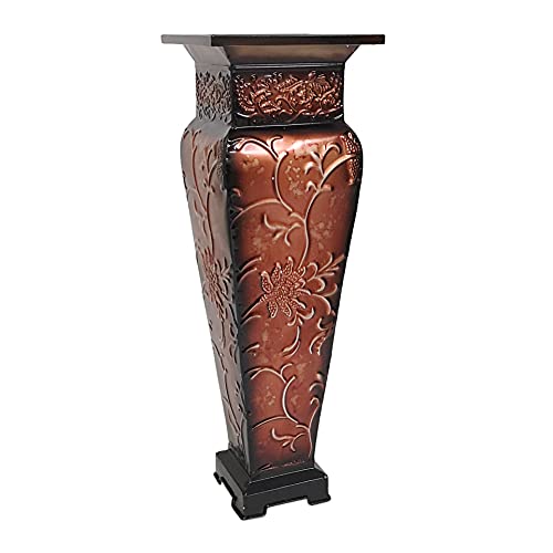 Embossed Red Floor Vase: Ideal Home Office Party Wedding Decor