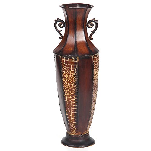 Hosley's Decorative Iron Tall Floor Vase, 26&quot; High