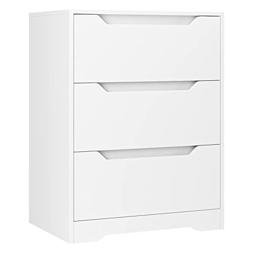 HOSTACK 3 Drawer Dresser with Cut-Out Handles
