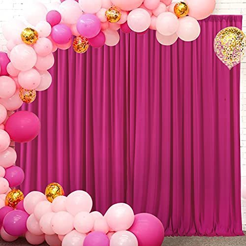 Hot Pink Backdrop Curtain for Parties