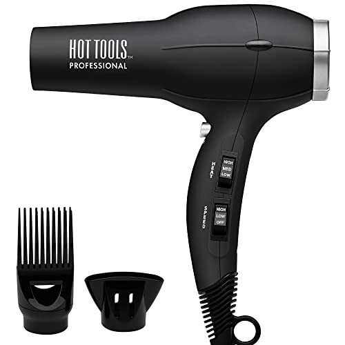 Hot Tools 1875W Turbo Ionic Dryer | Smooth, Frizz-Free Blowouts - Black