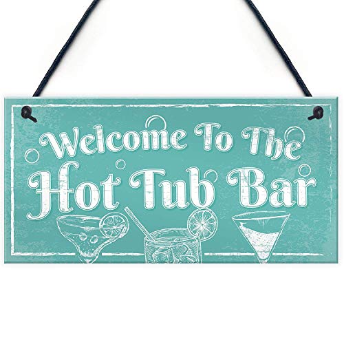 Hot Tub Bar Garden Shed Plaque