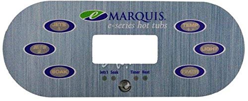 Hot Tub Compatible with Marquis Spas E-Series 6-Button Topside Panel Sticker MRQ650-0742