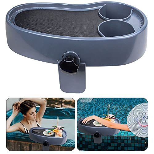 Adjustable Hot Tub Table Tray with Nonslip Drink Caddy" by ZPMOCKAQ