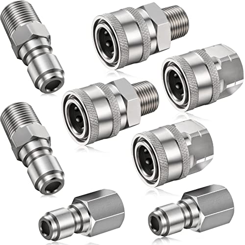 Hotop 4 Sets Stainless Steel Quick Connector Kit