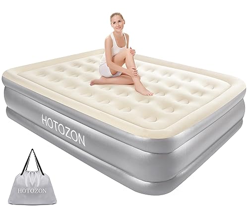 HOTOZON Queen Air Mattress with Built-in Pump