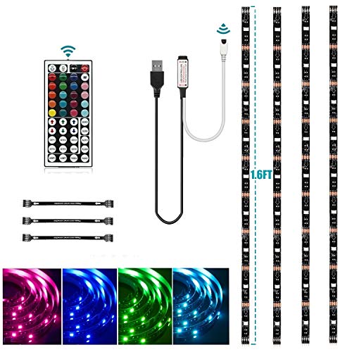 Govee USB LED Strip Lights for 40-60 inch,6.56Ft RGB LED TV Light Strip Kit  Upgraded App Control with 16 Million DIY Colors, Cool/Warm White