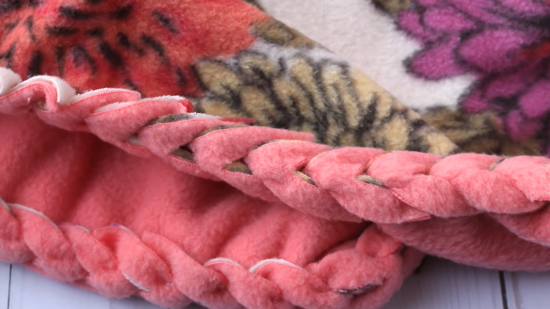 How To Braid The Edges Of A Fleece Blanket