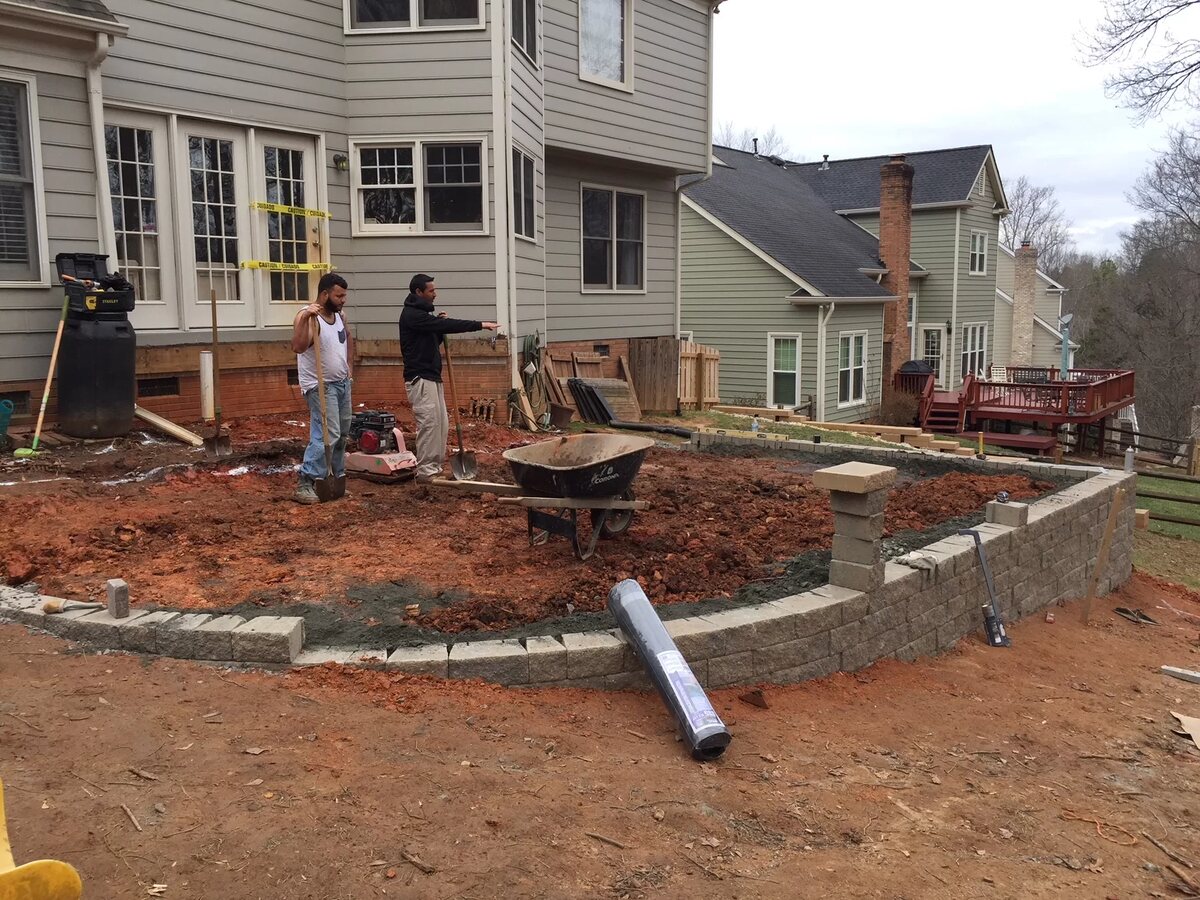 How To Build A Paver Patio With A Retaining Wall