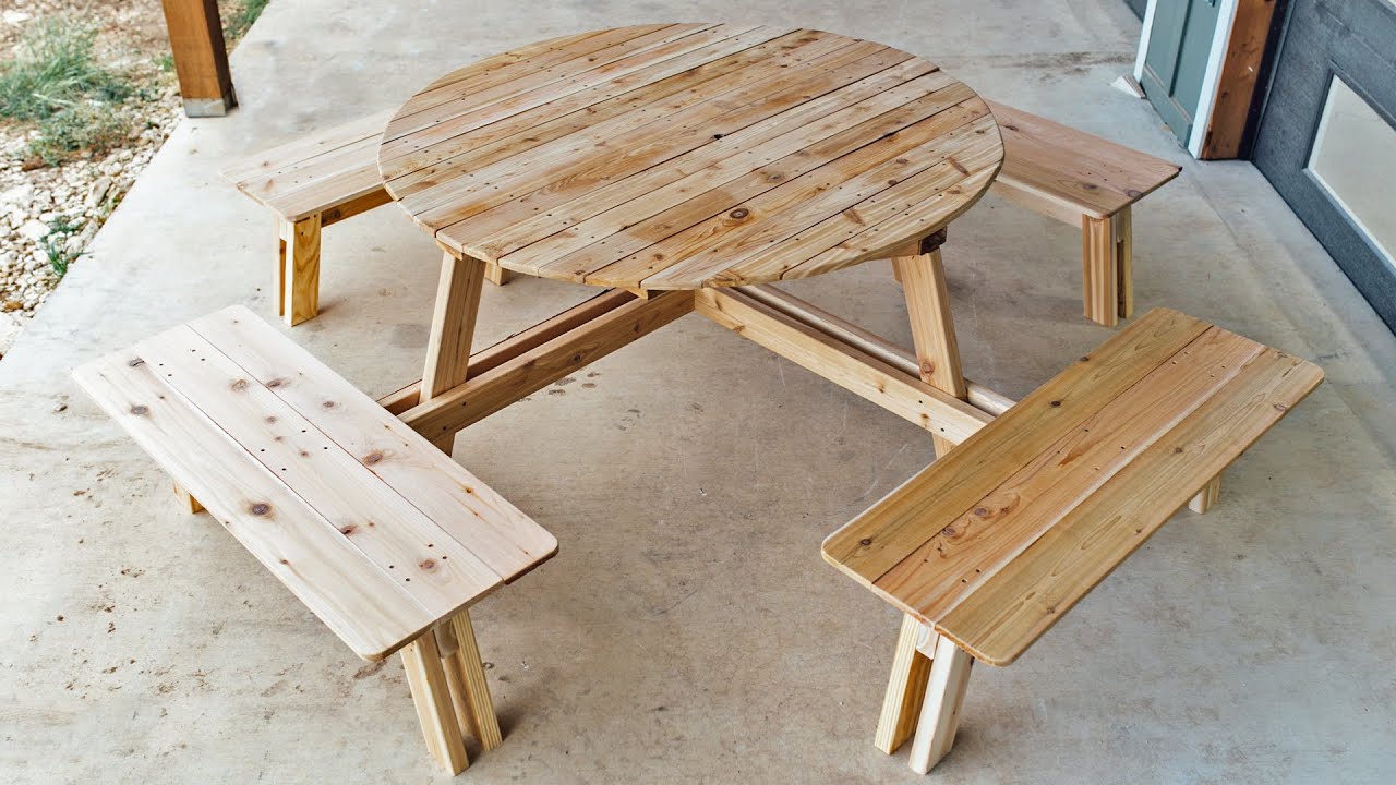 How To Build A Picnic Style Dining Table