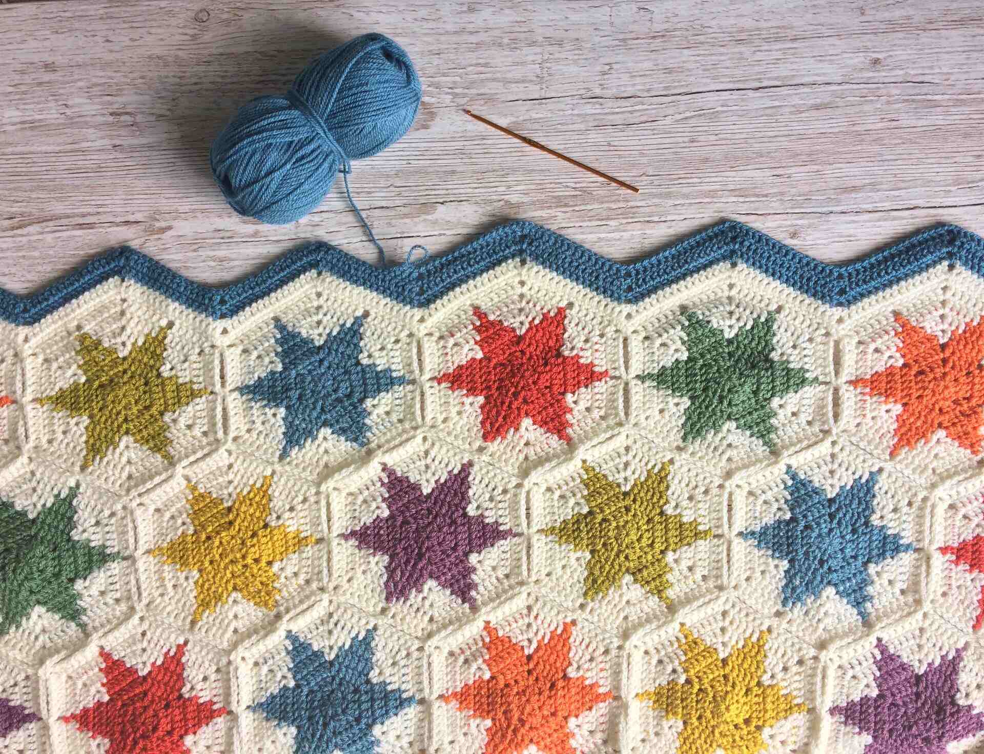 How To Crochet A Star Into A Blanket