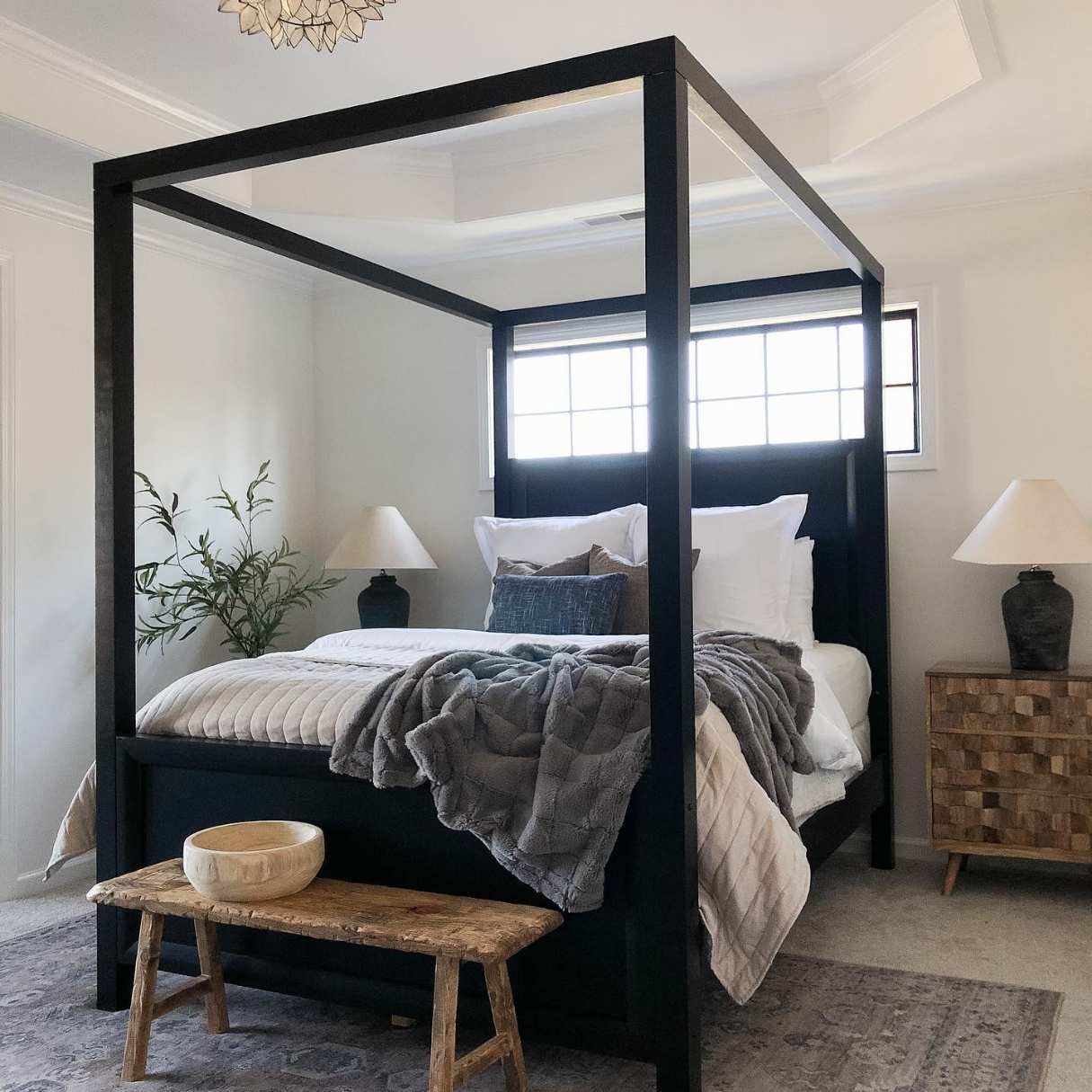 How To Decorate A Black Bed Frame