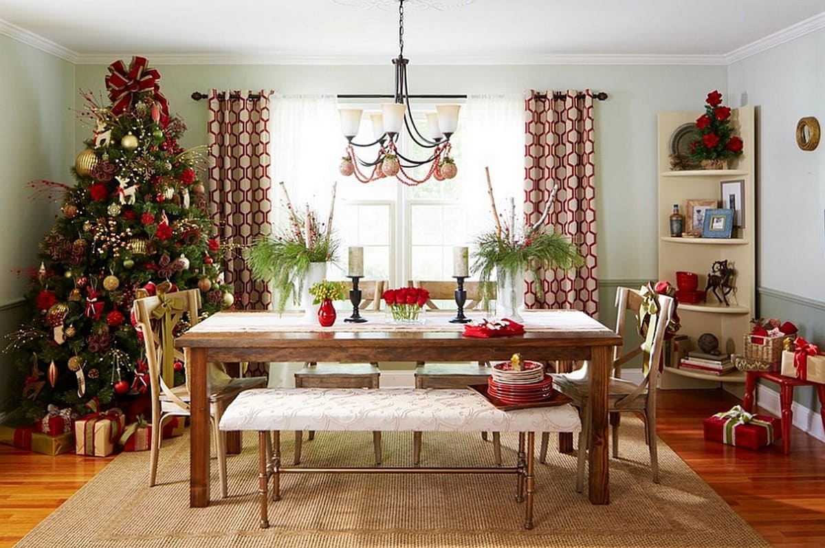 How To Decorate A Dining Room Table For Christmas