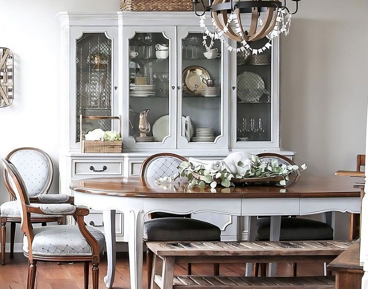 How To Decorate A Hutch In Dining Room