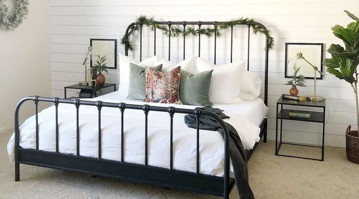How To Decorate A Metal Bed Frame
