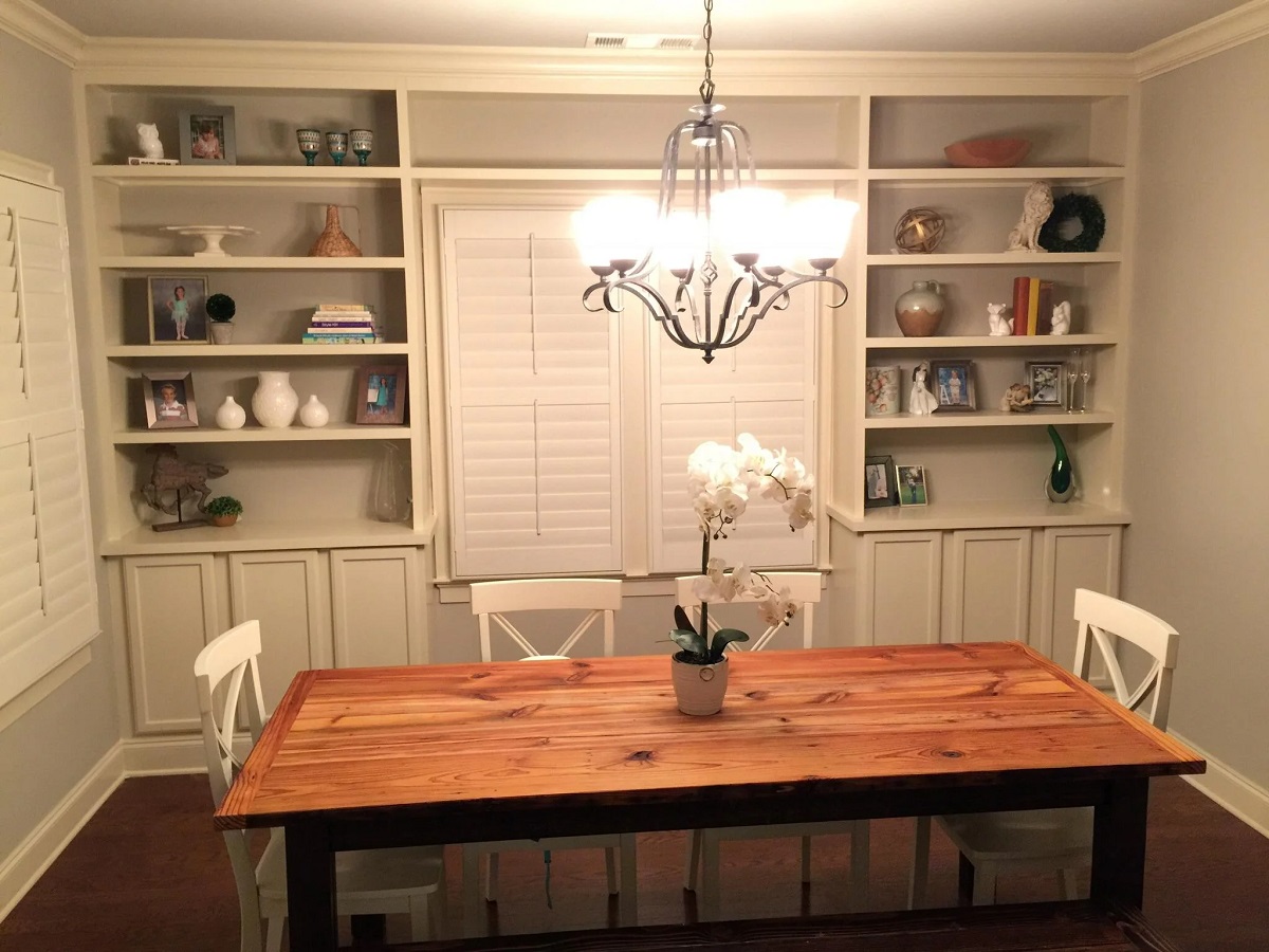 How To Decorate Shelves In A Dining Room