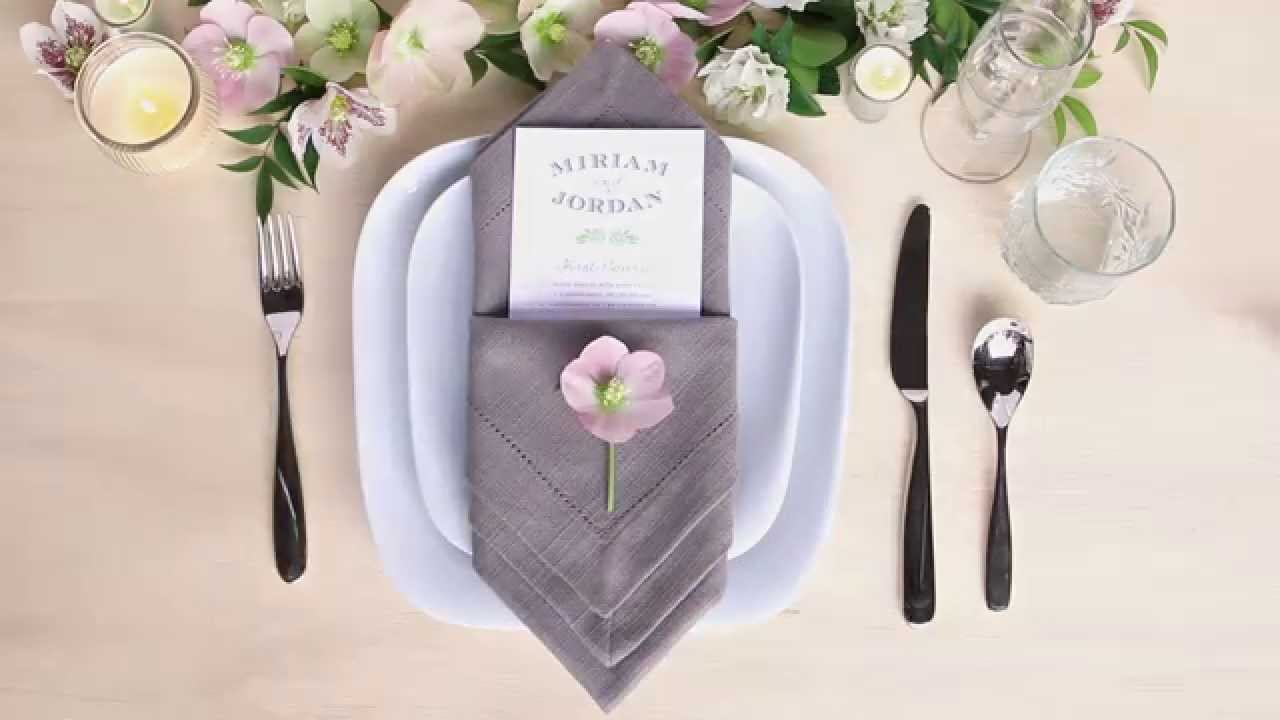 How To Fold A Napkin For A Wedding