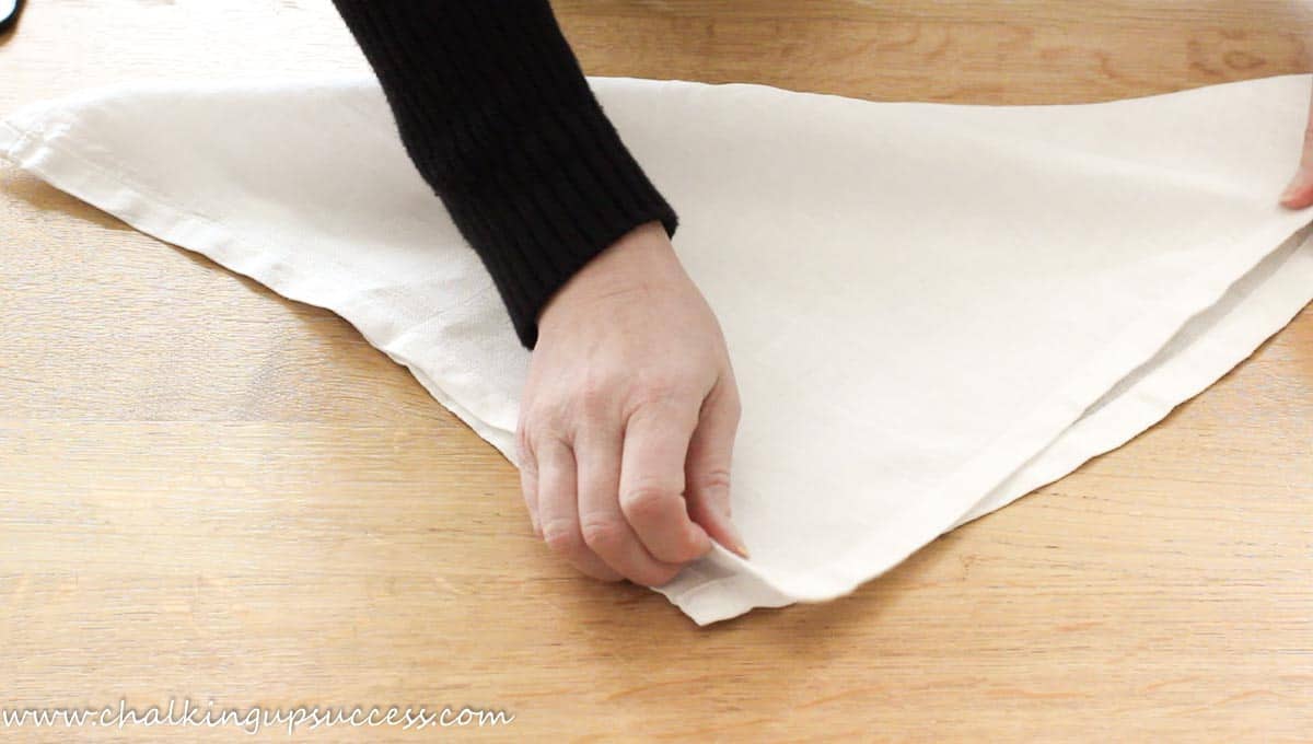 How To Fold A Napkin Into A Triangle