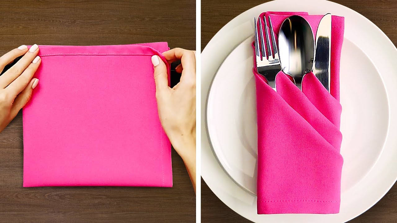 How To Fold A Napkin With A Pocket For Silverware