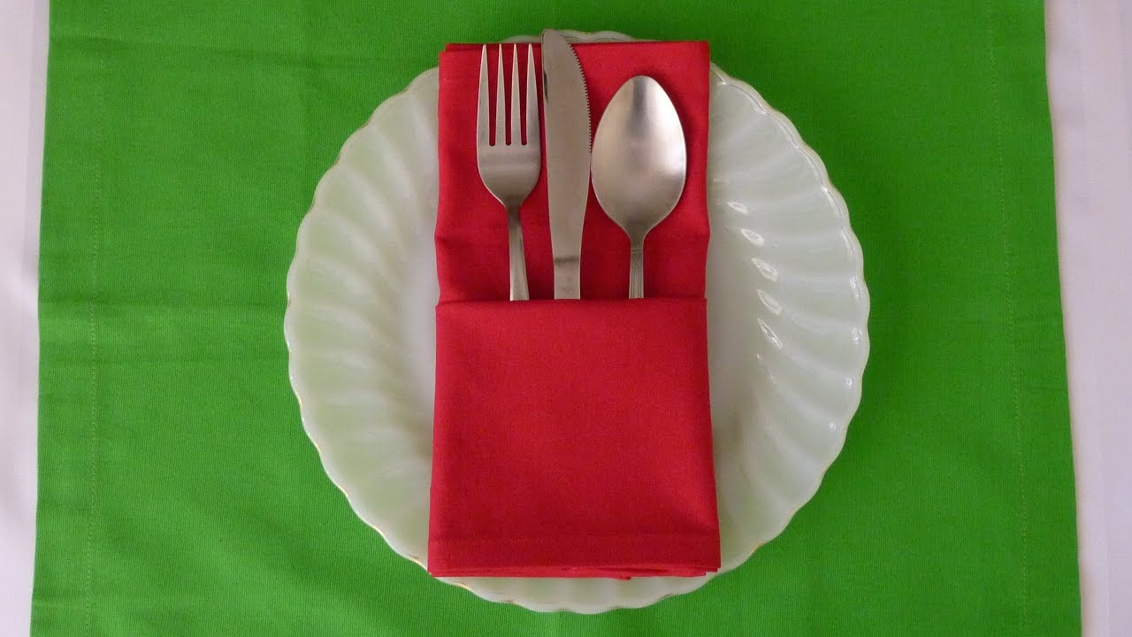 How To Fold Napkins With Cutlery