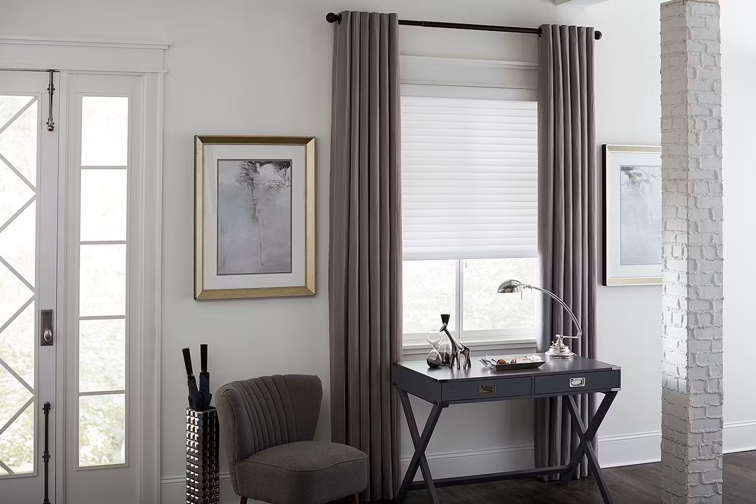 How To Hang Curtains Over Horizontal Blinds Without Drilling