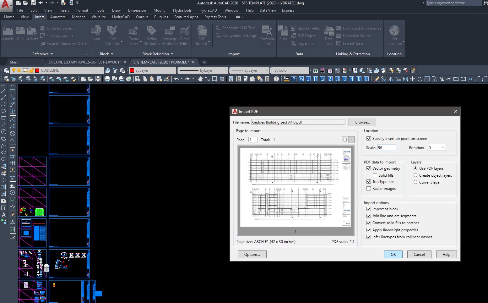 How To Insert PDF Into CAD