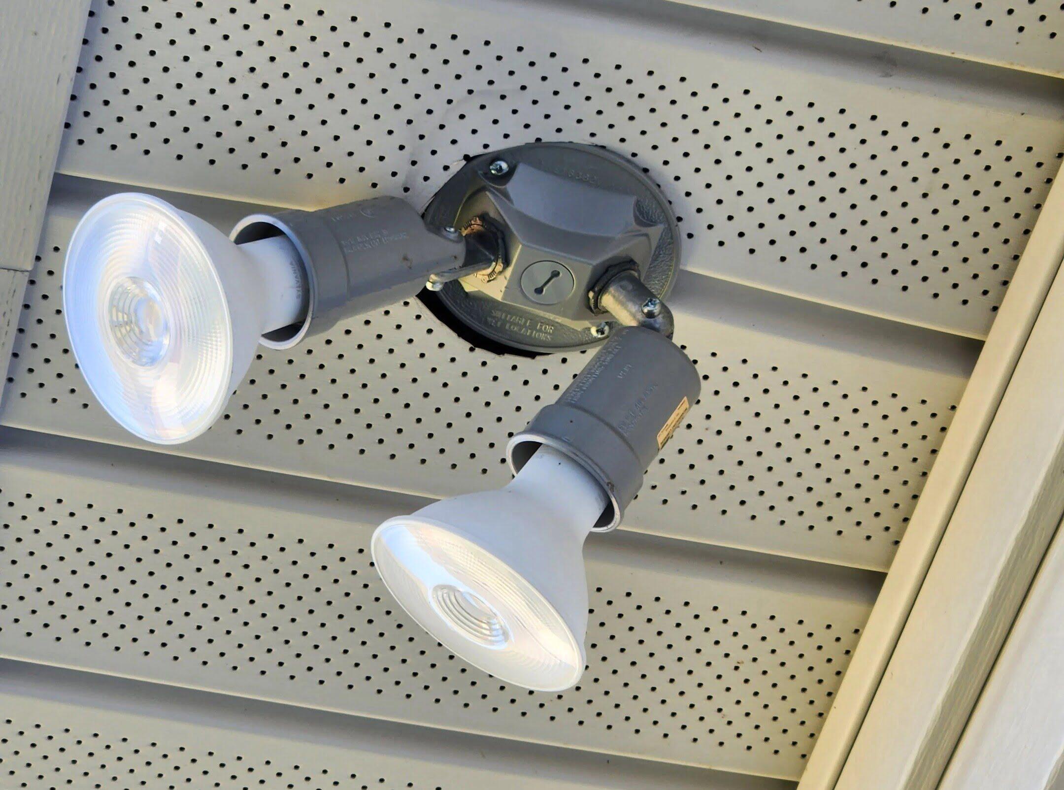How To Install An Eave-Mount LED Motion Detector Fixture Under Eave