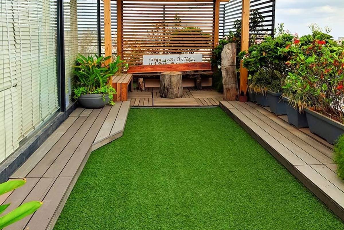 How To Install Synthetic Grass For Roof Deck Patio