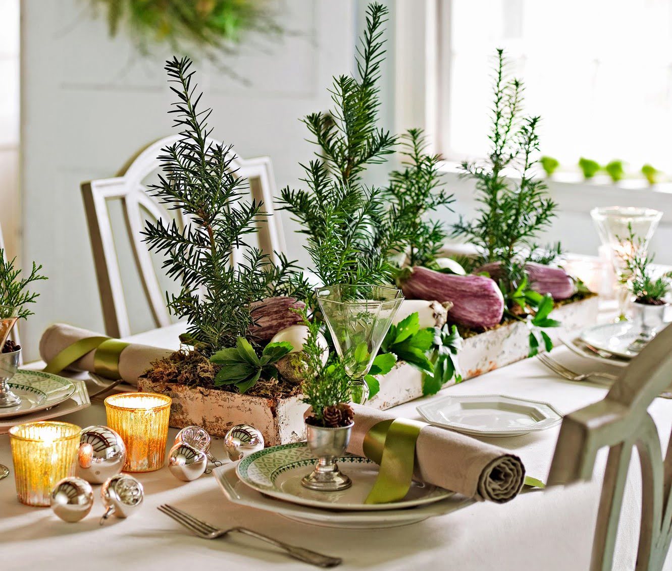 How To Make A Box Of Greens Table Centerpiece For Christmas