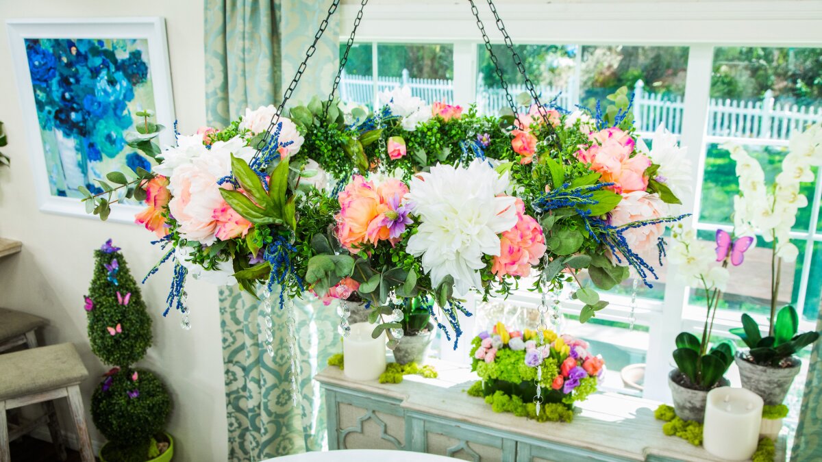 How To Make A Flower Chandelier