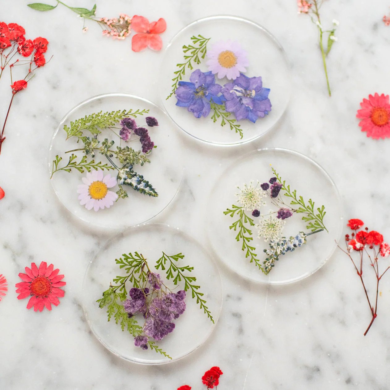 How To Make Flower Resin Coasters