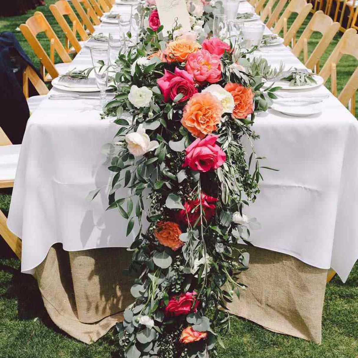 How To Make Table Runners From Greens And Flowers