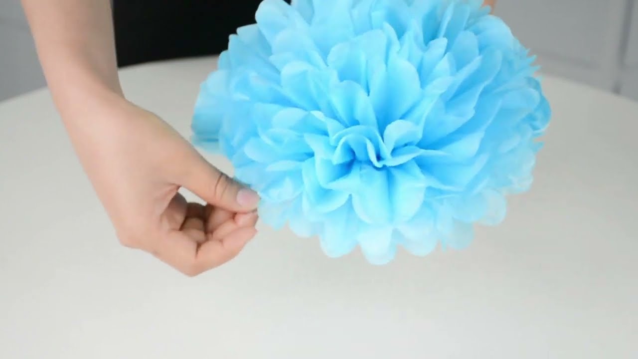 How to Fluff your Tissue Pom Poms to Perfection Tutorial
