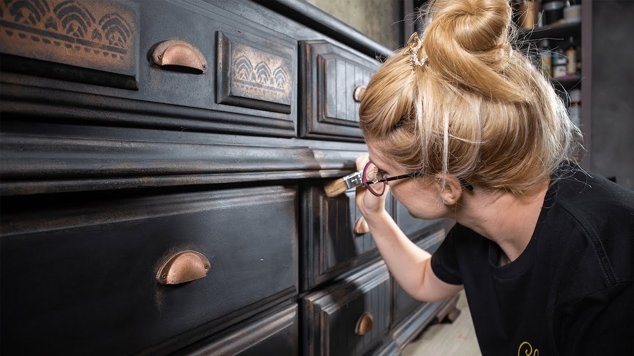 How To Paint A Dresser Black