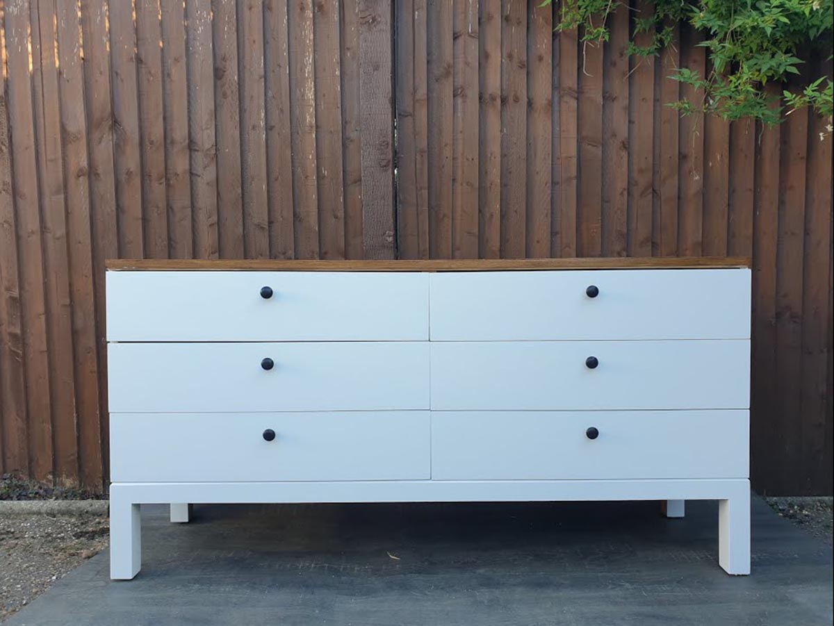 How To Paint A White Wooden Dresser