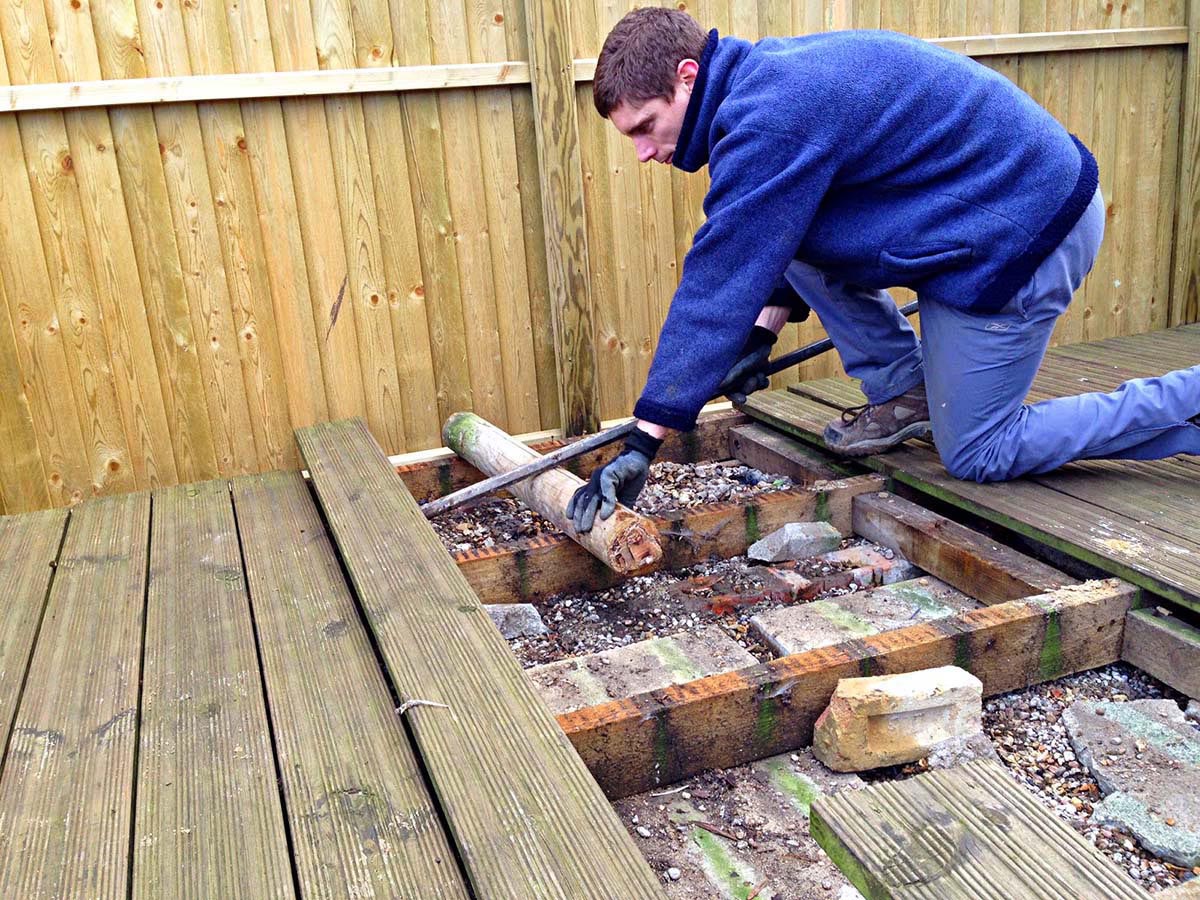 How To Remove Old Decking Boards