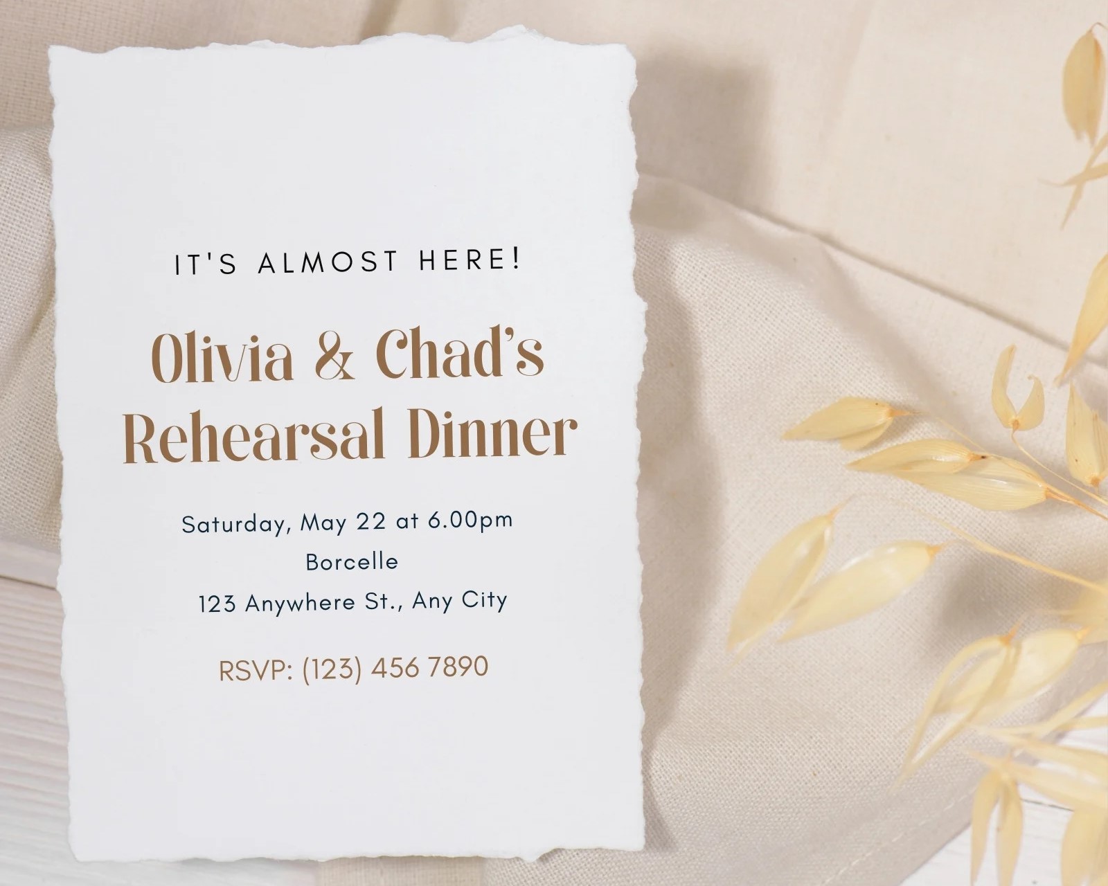 How To Write A Wedding Rehearsal Dinner Invitation