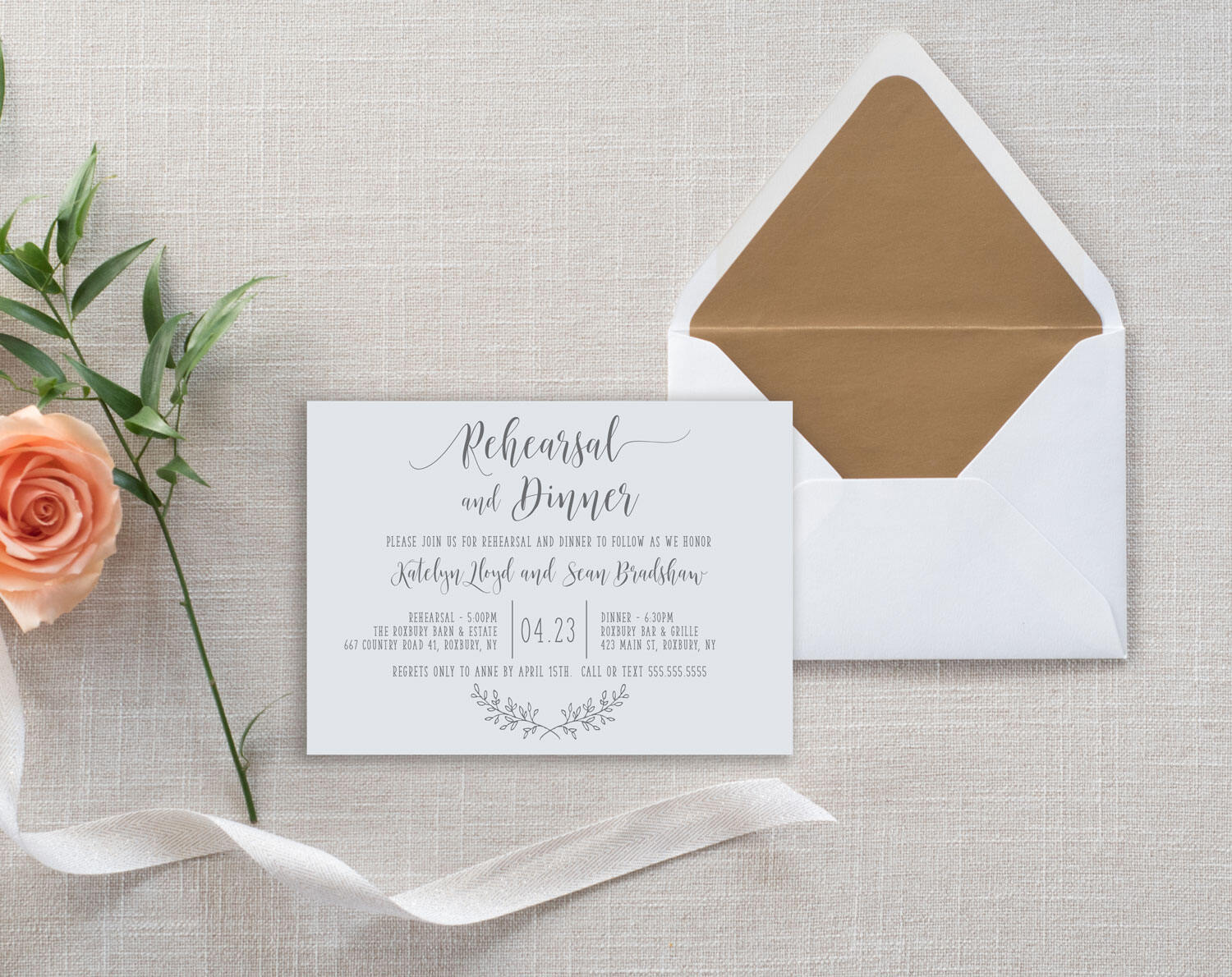 How To Write Hosting Details On A Rehearsal Dinner Invitation