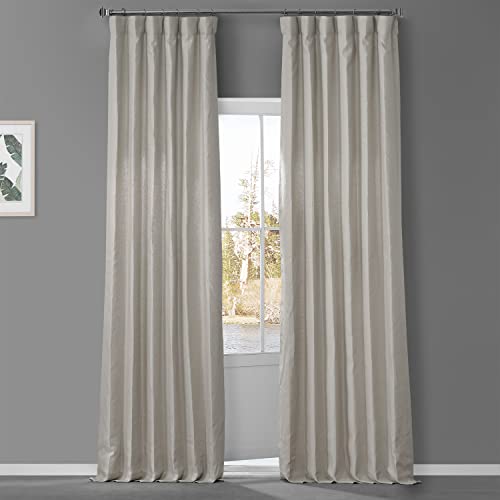 French Linen Room Darkening Curtains 108" Long (Fresh Khaki)